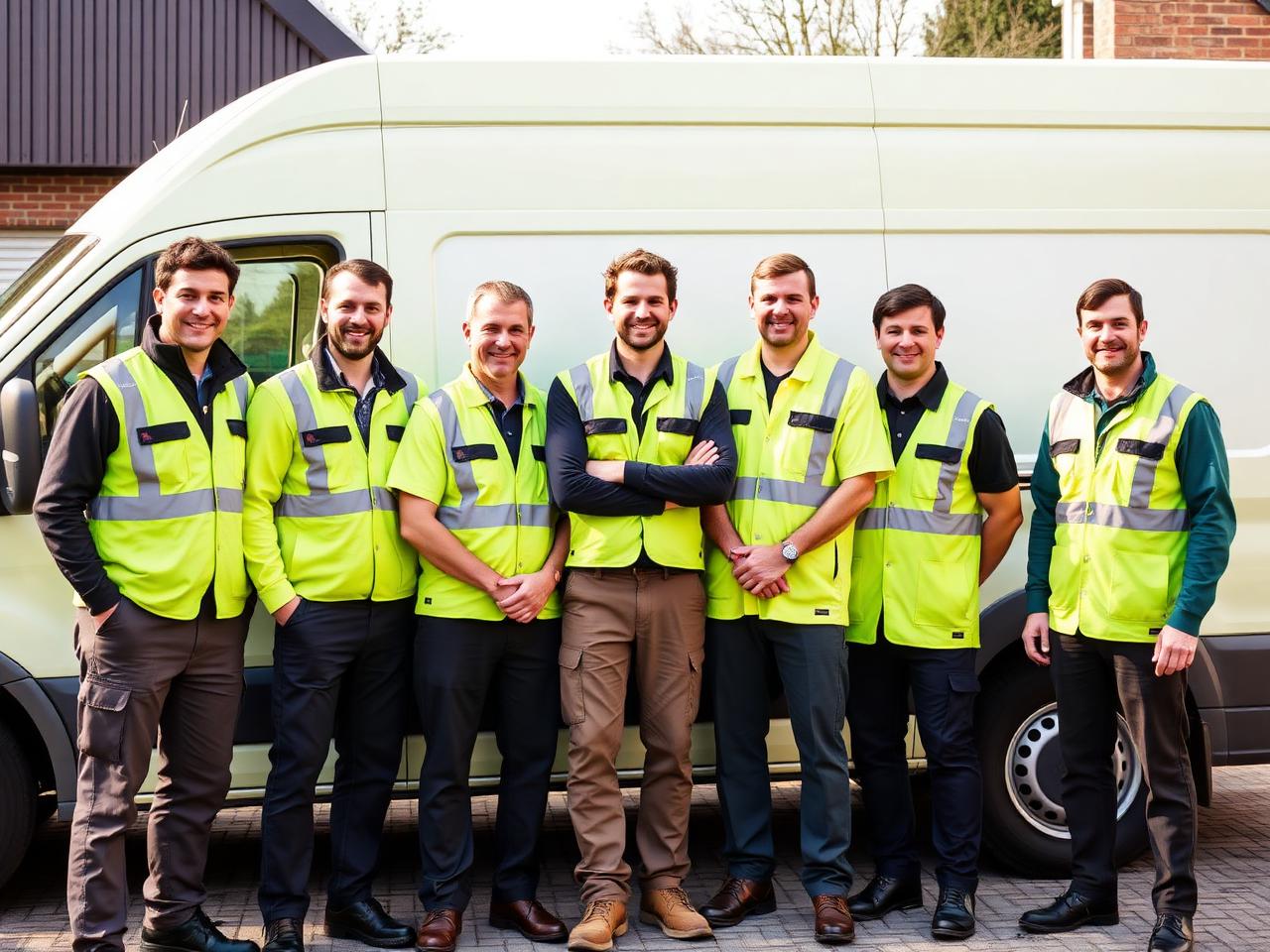 Het team van Budget Installatie Techniek voor de bedrijfsbus